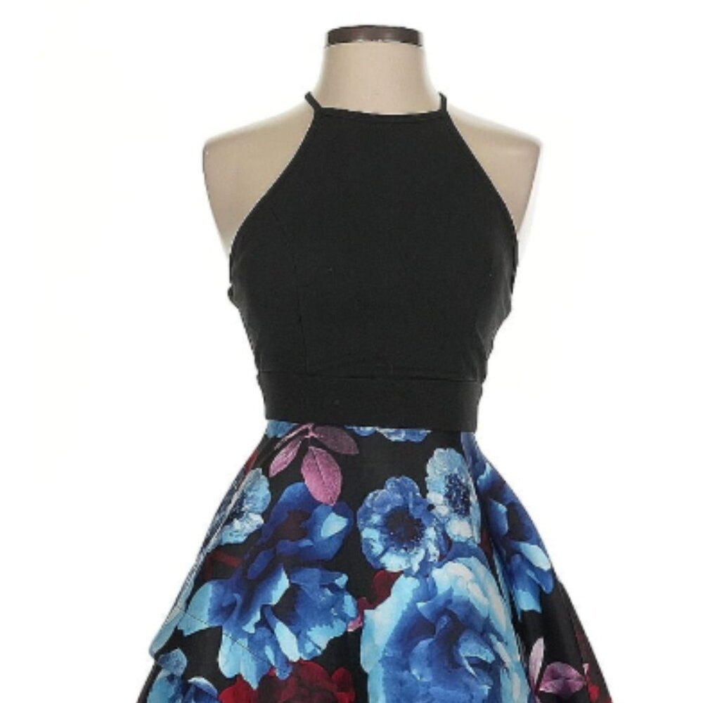 Speechless Juniors Floral Halter Faux-Wrap Skirt Size 5